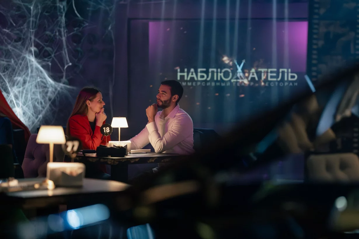 Интерьер/Экстерьер/Банкетная зона/Бар/Стол для двоих/Вход/Главный зал/Lounge зона ресторан Наблюдатель фото