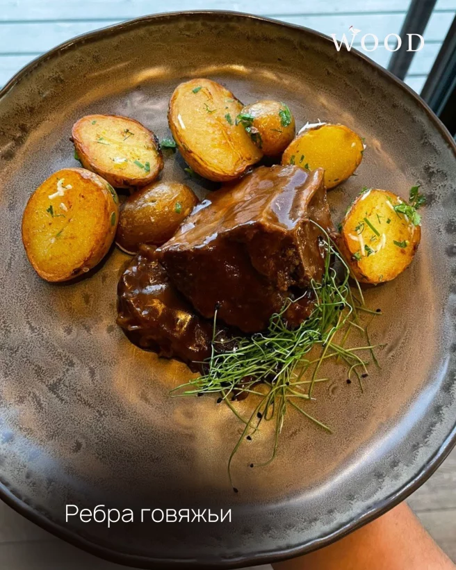 Интерьер/Экстерьер/Банкетная зона/Бар/Стол для двоих/Вход/Главный зал/Lounge зона ресторан Wood Wood Wood фото