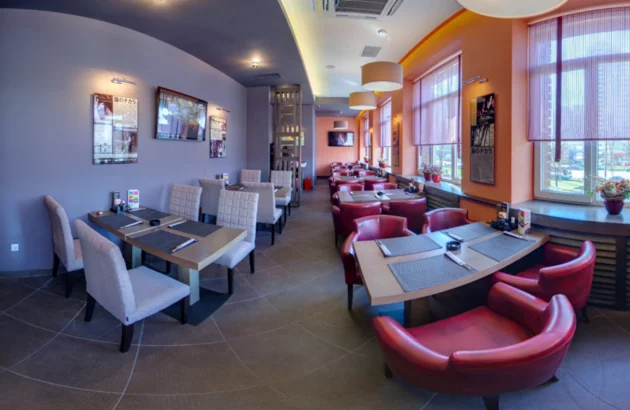 Интерьер/Экстерьер/Банкетная зона/Бар/Стол для двоих/Вход/Главный зал/Lounge зона ресторан Якитория фото