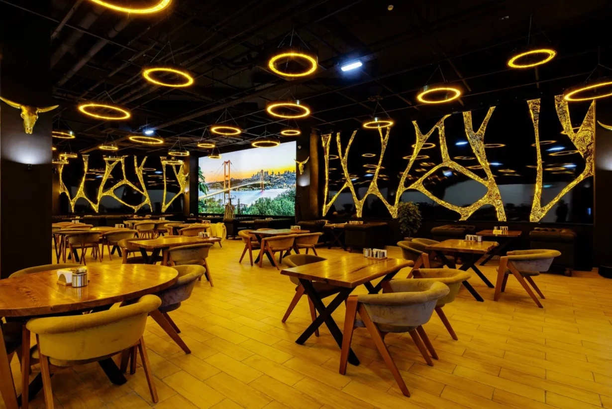 Интерьер/Экстерьер/Банкетная зона/Бар/Стол для двоих/Вход/Главный зал/Lounge зона ресторан Taksimmaydan фото