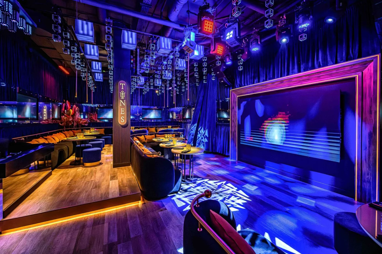 Интерьер/Экстерьер/Банкетная зона/Бар/Стол для двоих/Вход/Главный зал/Lounge зона караоке-клуб Tunes фото