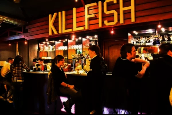 Интерьер/Экстерьер/Банкетная зона/Бар/Стол для двоих/Вход/Главный зал/Lounge зона бар Killfish фото