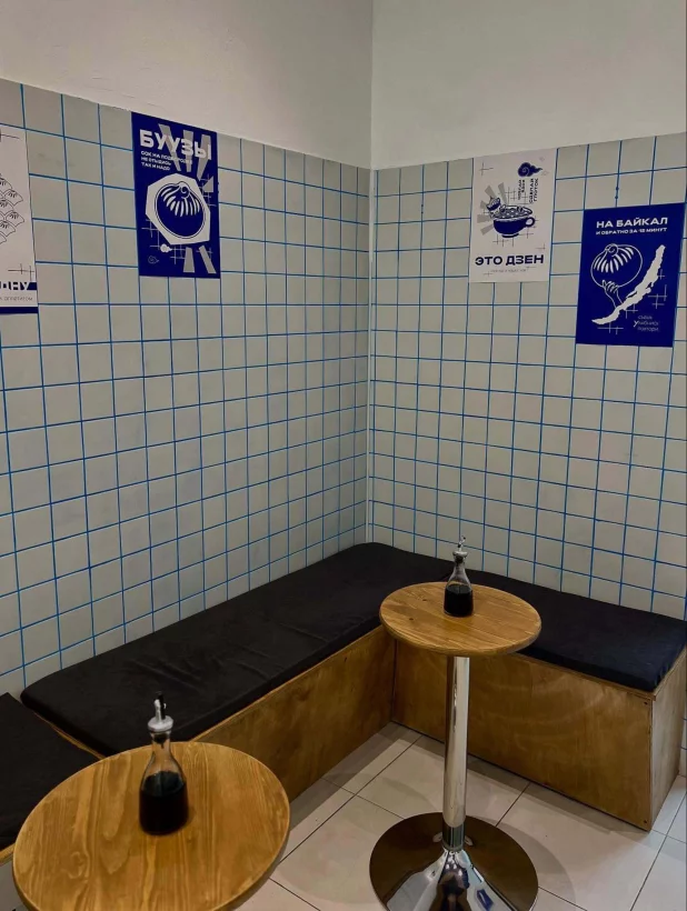 Интерьер/Экстерьер/Банкетная зона/Бар/Стол для двоих/Вход/Главный зал/Lounge зона кафе Бууза орда фото