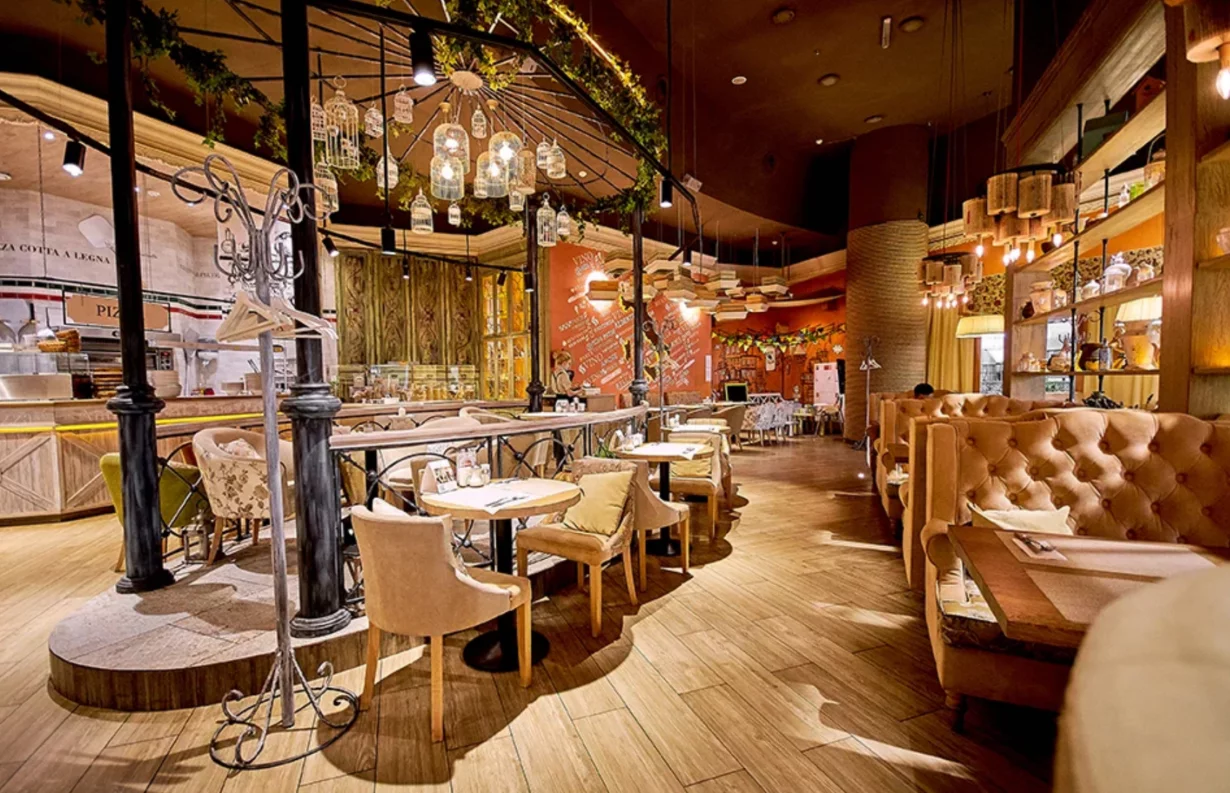 Интерьер/Экстерьер/Банкетная зона/Бар/Стол для двоих/Вход/Главный зал/Lounge зона ресторан IL Патио фото