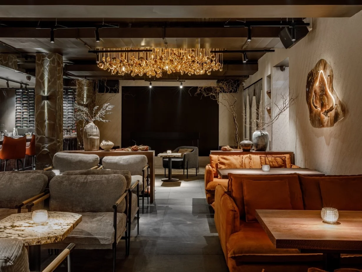 Интерьер/Экстерьер/Банкетная зона/Бар/Стол для двоих/Вход/Главный зал/Lounge зона бар Лед и пламя фото