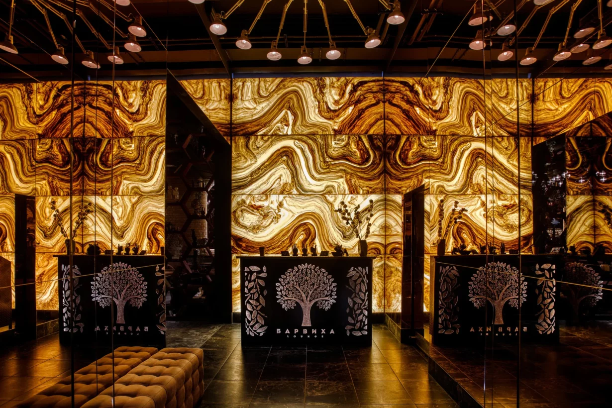 Интерьер/Экстерьер/Банкетная зона/Бар/Стол для двоих/Вход/Главный зал/Lounge зона кальянная Барвиха Lounge Отрадное фото